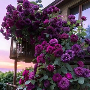 Роза Плетистая Плум Пэшн купить по цене от 610р. в интернет-магазине «Посадика» с доставкой почтой в в Бодайбое и по всей России – [изображение №1].